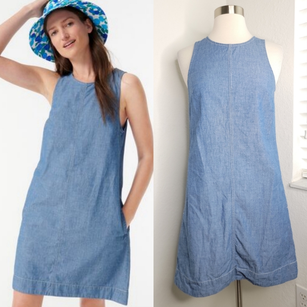 J. CREW Chambray Shift Dress XXS.